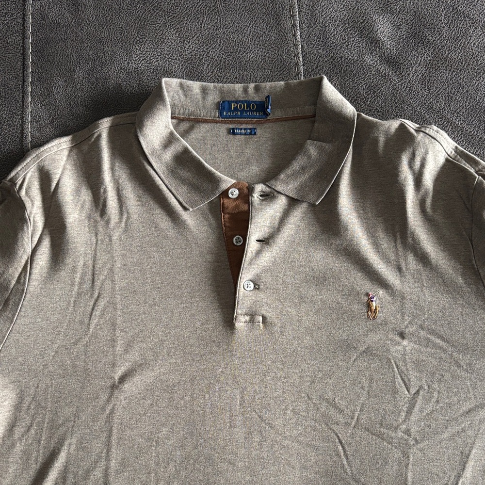 Polo by Ralph Lauren Men's Classic Beige Polo Shirt